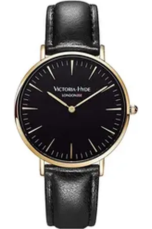 VICTORIA HYDE Quarzuhr Southfields Modern Unisex Basic Lederarmband, (1-tlg., Kein Set) grau
