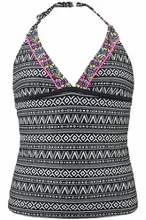Buffalo Tankini mit Ethnodruck und Kontrastdetails schwarz 122/128
