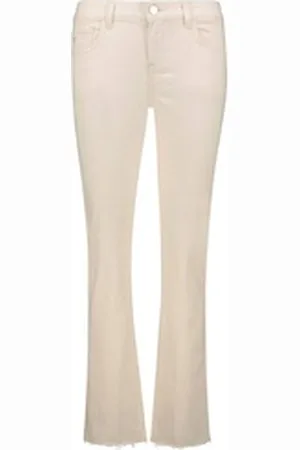 Goldgarn 5-Pocket-Jeans Damen Jeans ROSENGARTEN FLARE (1-tlg) weiß 26