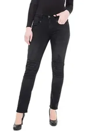 ATT Slim-fit-Jeans Zoe (1-tlg) mit Nieten und Destroy Details schwarz 36
