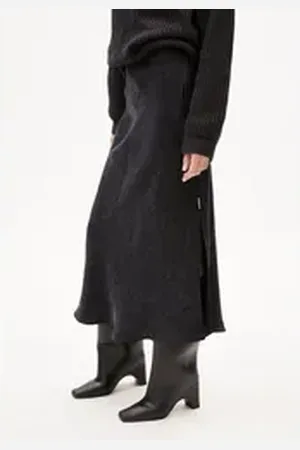 Armedangels Maxirock GRAATIA JACQ Damen (1-tlg., Regular Fit) Webrock Regular Fit aus TENCELTM Lyocell Mix schwarz L/40/42