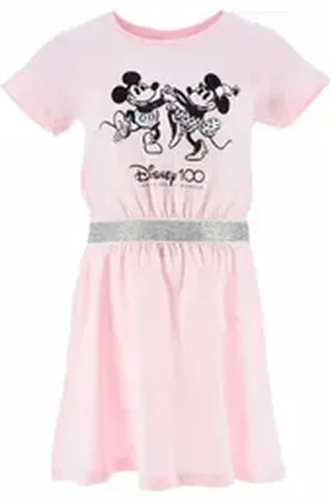 Sun City Disney Minnie Mouse Sommerkleid Retro Mädchen kurzarm Sommer-Kleid Strand-Kleid rosa 98