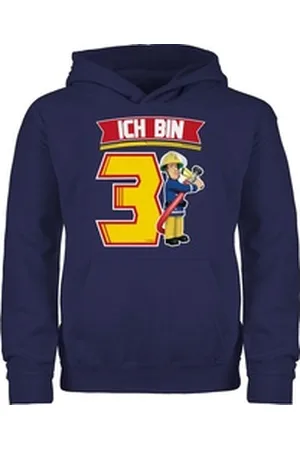 Shirtracer Hoodie Ich bin 3 - Sam Feuerwehrmann Sam Jungen blau 128 (7/8 Jahre)