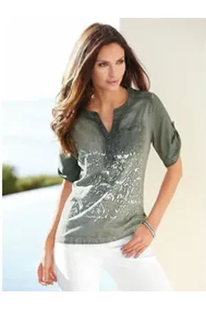 Alessa W Witt T-Shirt Blusenshirt grün 36