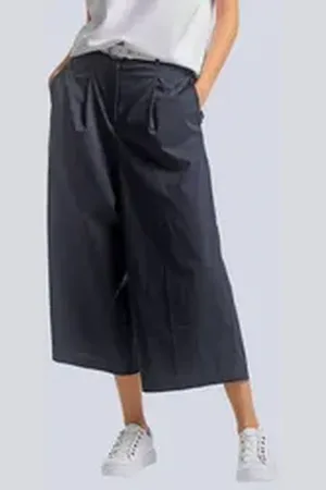 ALBA MODA Culotte Culotte Hose mit weitem Beinverlauf blau 38