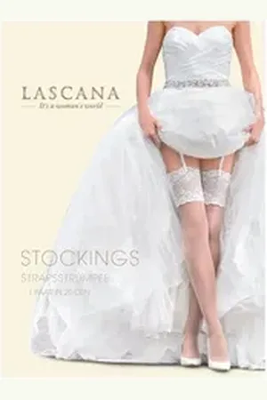 Lascana Strapsstrümpfe (1-Paar) mit breiter Spitze beige 48/50