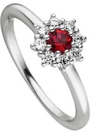 Viventy Fingerring 783401 Ring Damen Rot Topaz Zirkonia Sterling-Silber Gr. 54