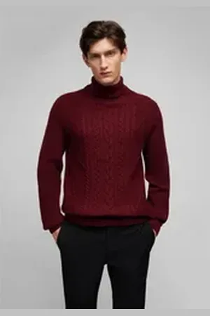 Daniel Hechter Rollkragenpullover Mit Rollkragen rot 2XL