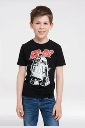 LOGOSHIRT T-Shirt Star Wars – R2-D2 mit lizenziertem Originaldesign rot|schwarz 92