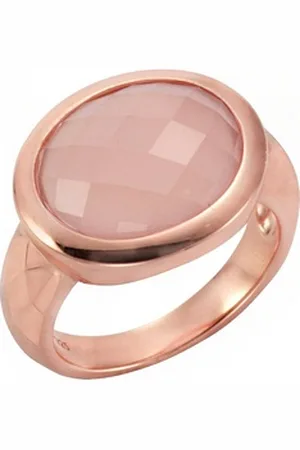 Jamelli Silberring Damen-Damenring 925er Silber 1 Chalcedon, Chalcedon rosa 54