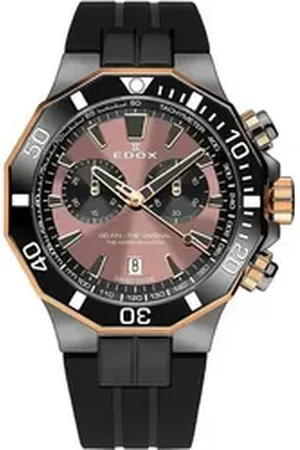 Edox Quarzuhr 10112-357GRNCA-BRNR Delfin Chronograph Herrenuhr 43mm 20ATM 10112-357GRNCA-BRNR Delfin Chronograph Herrenuhr 43mm 20ATM