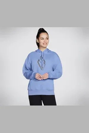 Skechers Kapuzensweatshirt SKECH-SWEATS DIAMOND SHINE HOODIE SKECH-SWEATS Material blau|lila L