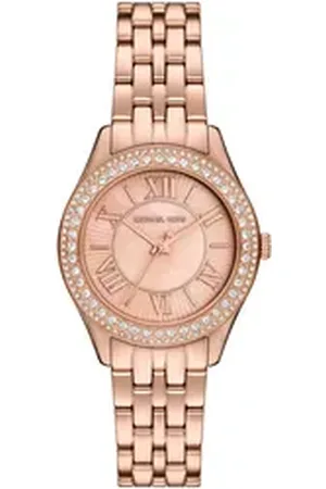 Michael Kors Quarzuhr MINI HARLOWE MK4845, Armbanduhr, Damenuhr, Edelstahlarmband, analog goldfarben