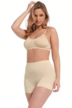 Magic Bodyfashion Shapinghose Booty Booster Short herausnehmbare Einlegepads beige L