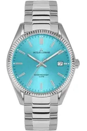 Jacques Lemans Quarzuhr Derby Edelstahl/Türkis blau