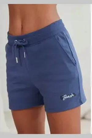 Bench Shorts mit Logodruck und Stickerei blau 48/50