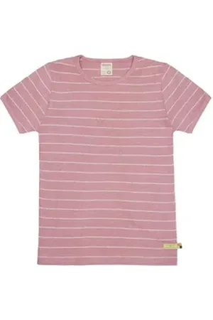 loud + proud T-Shirt mit Leinen Bio Baumwolle, GOTS rosa 146/152