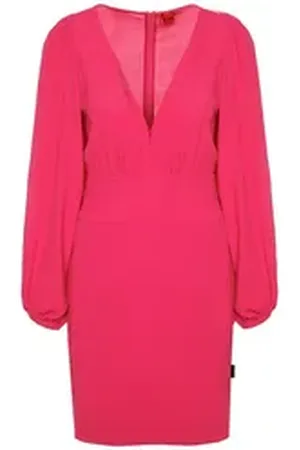 HUGO BOSS Druckkleid Kuralaga-1 (1-tlg) rosa 40