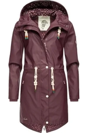Navahoo Regenjacke Tropical Stormoo Wasserdichter Damen Outdoor Regenmantel rot XL (42)