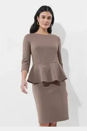 ALBA MODA Etuikleid Kleid braun 48