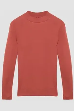 QS by s.Oliver Langarmshirt Weiches Longsleeve mit Stehkragen rot 170/176