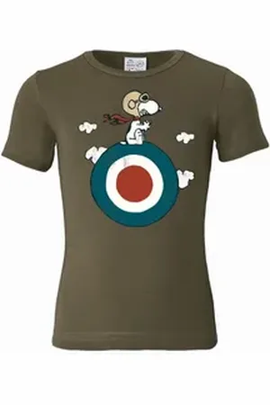 LOGOSHIRT T-Shirt Snoopy - Target mit lizenziertem Originaldesign grün 80/86