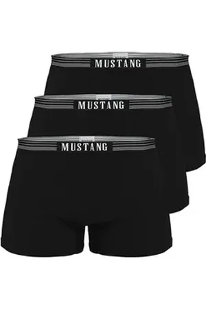 Mustang Retro Boxer TYLER SPORT Retro-Pants Herren Unterhose Boxershorts (Spar-Set, 3-St., 3er-Pack) enge Passform, perfekter Sitz, elastischer Bund, maximaler Komfort schwarz XL