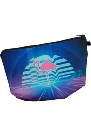 cosey Kosmetiktasche Make-up Tasche, Schminktasche und Kulturbeutel – Flamingo Design