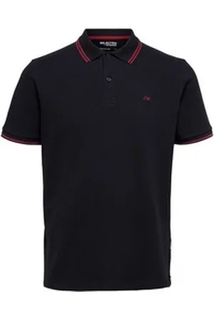 SELECTED HOMME Poloshirt SLHDANTE SPORT (1-tlg) aus Baumwolle schwarz M