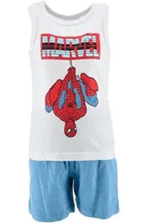 SPIDERMAN Shorty Kinder Jungen Pyjama Schlaf-Set (2 tlg) blau 104