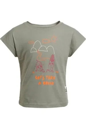 Jack Wolfskin T-Shirt TAKE A BREAK T G für Mädchen mit einem süßen Aufdruck grün 140