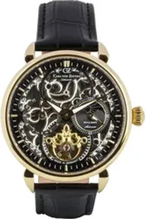 CARL VON ZEYTEN Automatikuhr Neukirch CVZ0005GBKS, Armbanduhr, mechanische Uhr, Herrenuhr, Skelettuhr, Made in Germany schwarz