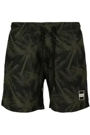 Urban classics Badeshorts Herren Pattern Swim Shorts grün XL