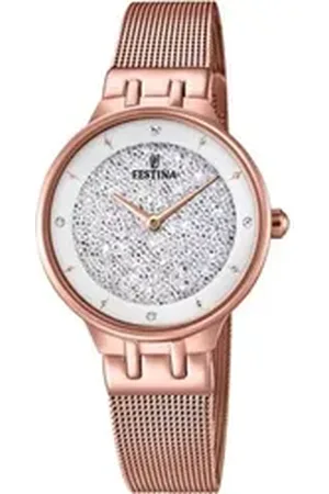 Festina Luxusuhr Damen Analog Quarz Uhr mit Edelstahl Armband F20387/1