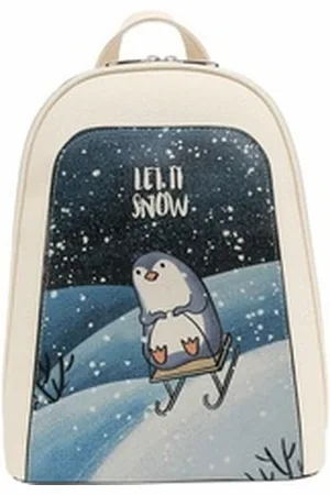 Dogo Tagesrucksack Damen Tidy Bag Let It Snow Vegan Damen Rucksäcke (Fashion) / weiß