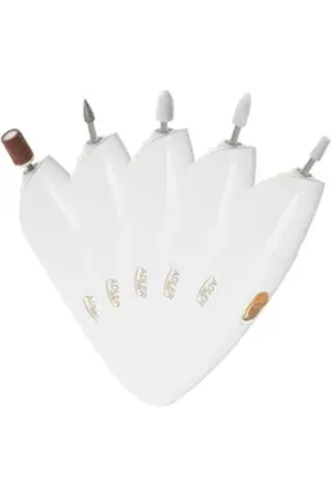 Adler Maniküre-Pediküre-Set AD 2179 Nagelfräse 5-in-1, Nagelpflegeset für Naturnägel sowie Kunst-, Acryl- und Gelnägel weiß