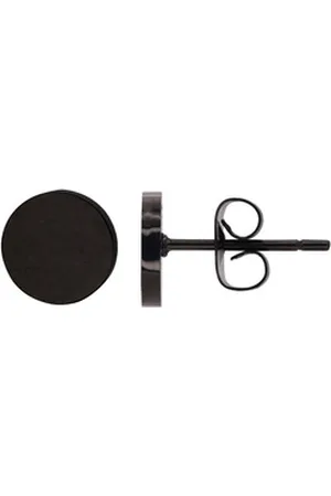 Steel_art Heideman Paar Ohrstecker Anthony schwarz farben (Ohrringe, inkl. Geschenkverpackung), Ohrringe für Herren schwarz