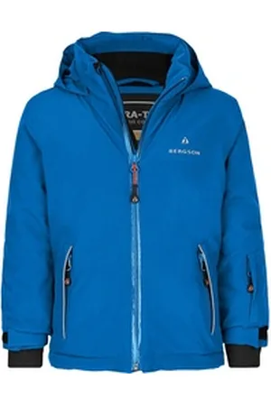 Bergson Regenjacke FRODO 2.0 Kinder Skijacke und Winterjacke, perfekt für kleine Wintersportler! blau 104