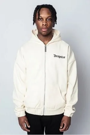 Dropsize Hoodie Heavy Zip Hoodie 400 gsm Zip Jacke Zipper Hoodie Jacke Herren Zip Hoodie Heavy Oversized Fit Basic 400gsm weiß L