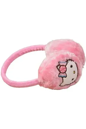 Hello Kitty Ohrenwärmer Mädchen Plüsch Ohrenschützer rosa