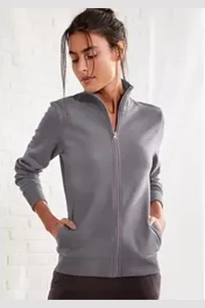 Bench Sweatjacke (1-tlg) mit bestickten Stehkragen, Loungeanzug rosa 52/54