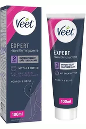 Veet Enthaarungscreme EXPERT Haarentfernungscreme für Körper & Beine 100 ml, 1 St., geeignet für alle Hauttypen, inkl. sensibler Haut