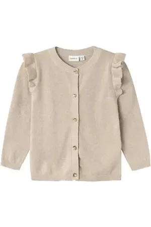 NAME IT Strickjacke NMFABINNE LS KNIT CARD NOOS beige 80