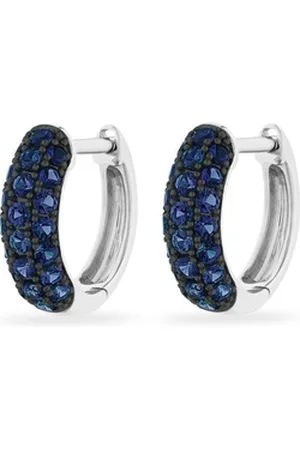 GUIA Paar Creolen Damen-Creolen 44 Farbstein (Paar) blau