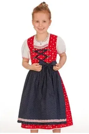 SPIETH & WENSKY Dirndl Kinderdirndl 3tlg. - EILEEN - rot, rosa rot 110
