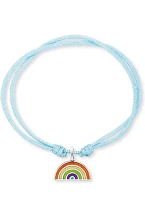 HERZENGEL Armband Regenbogen, HEB-RAINBOW, mit Emaille blau|gelb|grün|lila|orange|silberfarben