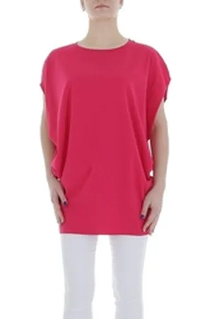 Ital-Design Tunikashirt Damen Freizeit (85987276) Stretch Top & Shirt in Pink rosa S/M