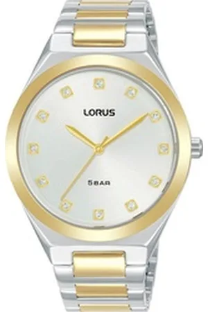 Lorus Quarzuhr RG202WX9, Armbanduhr, Damenuhr, Glitzer, Edelstahlarmband silberfarben