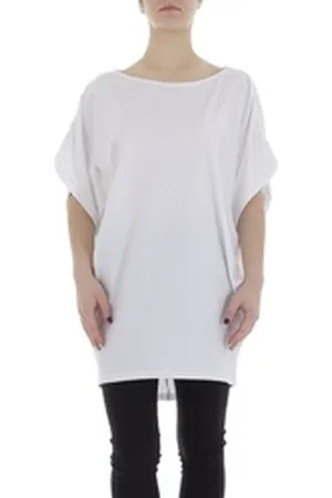 Ital-Design Tunikashirt Damen Freizeit (85987265) Stretch Top & Shirt in Weiß weiß L/XL