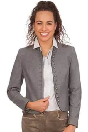 Hammerschmid Trachtenjanker Trachtenjacke Damen - GMUND - mittelgrau grau 36